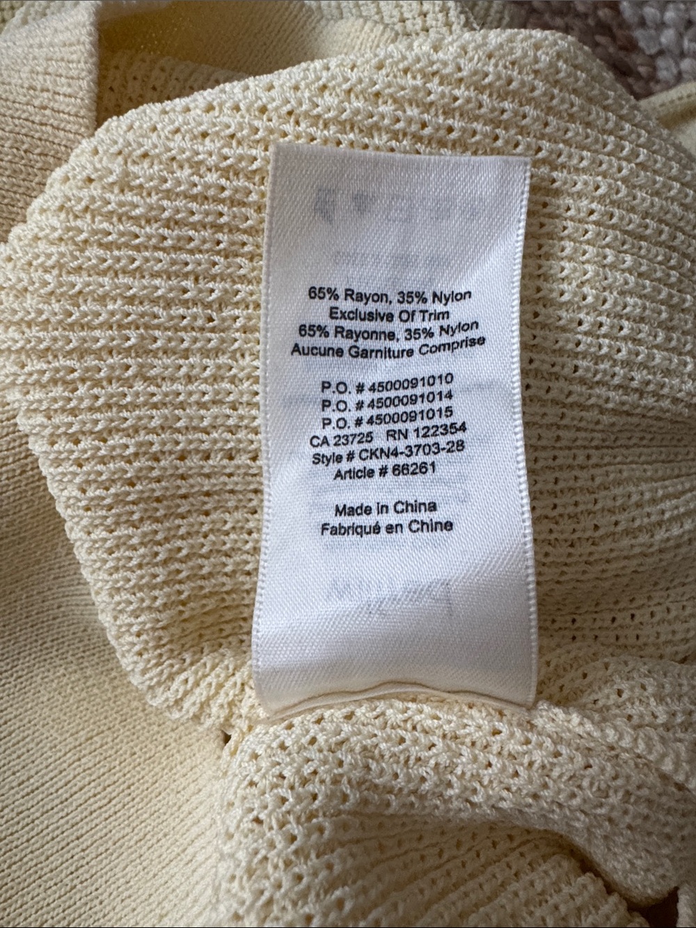 NWOT - Wilfred Pale Yellow Crewneck Knit Sweater - M - Picture 6 of 6